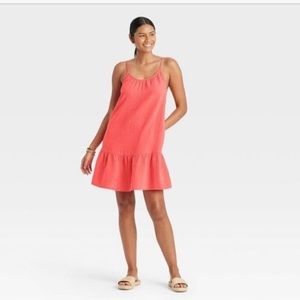 Coral/Pink Universal Thread Sleeveless Dress